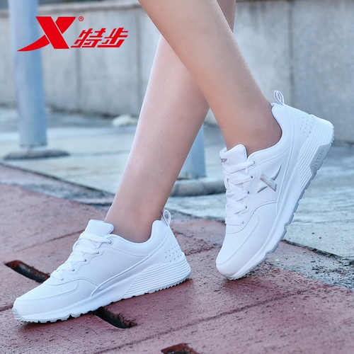 Xtep, демисезонные туфли, белая спортивная обувь, осенние, тренд сезона