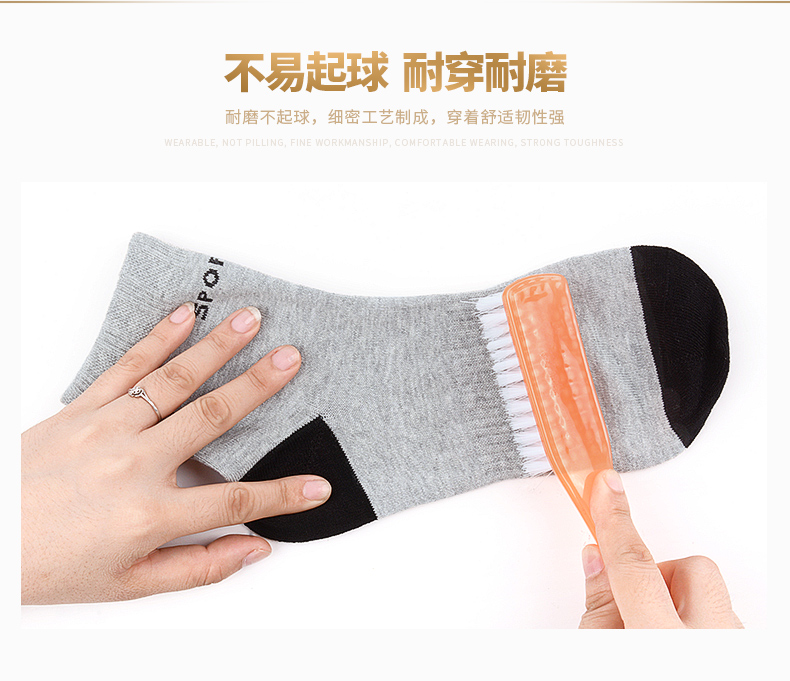Langsha vớ cotton nam thể thao kinh doanh mùa thu đông 100% cotton vớ đơn đôi 6 đôi vớ adidas