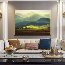 Giant Mountain light luxury living room decorative painting Landscape patron mural horizontal version Large office wall painting Study hanging painting