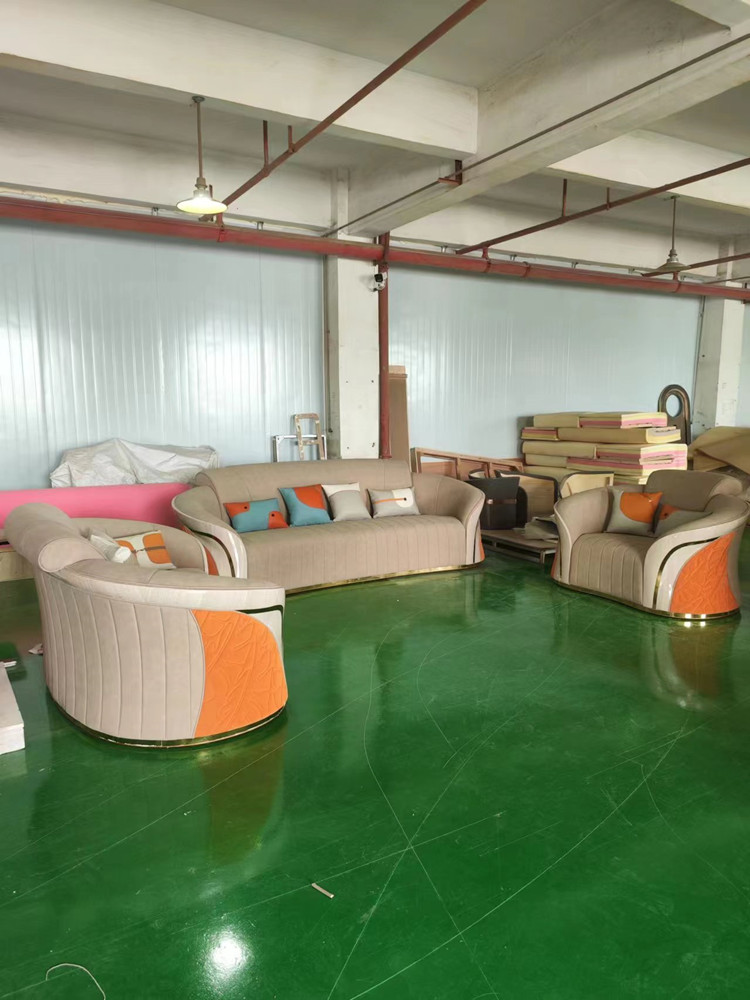 Ý 2023 mới lớp thứ nhất da bò sofa phôi biệt thự cao cấp phòng khách tùy chỉnh ánh sáng Louvre nội thất sang trọng