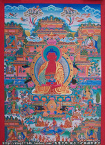Nepal Thangka Amitabha Elysium pure handmade mineral raw material gold powder Thangka