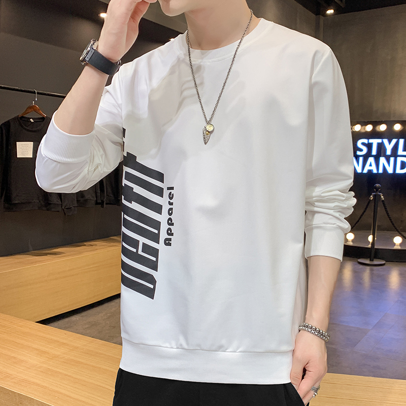 2021 spring and autumn new men's Korean long-sleeved T-shirt trend men's clothing T-shirt sweater trend brand base shirt