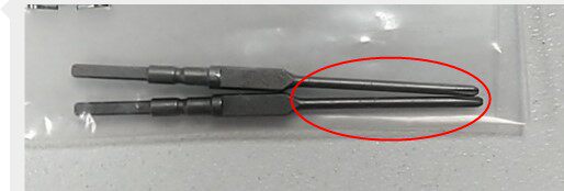 The special screwdriver head for the z-type electric driver is set to do no spot