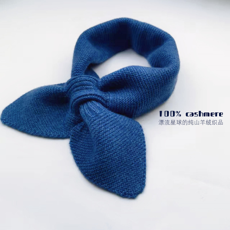 Delicate and soft cashmere pure cashmere wool 100 baby warm scarf autumn and winter girls and boys knitting