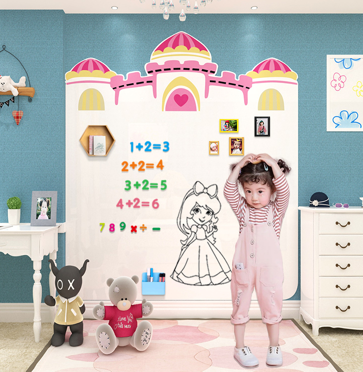 Magnetic Graffiti Painted Blackboard Wall Stickers Home Removable Power Bedroom Soft Decorated Princess Children's Room Placement