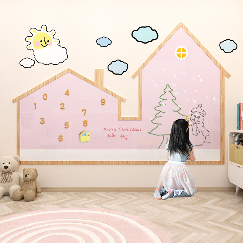 Princess Children's room Placement of bedroom wall Wall Sticker girl Soft Deco Magnetic Blackboard Graffiti Household Removable