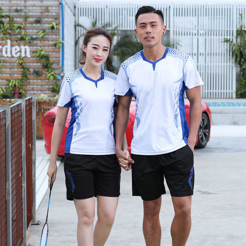Badminton set men's and women's sports short sleeve jersey custom match training clothes tennis tennis suit new badminton suit