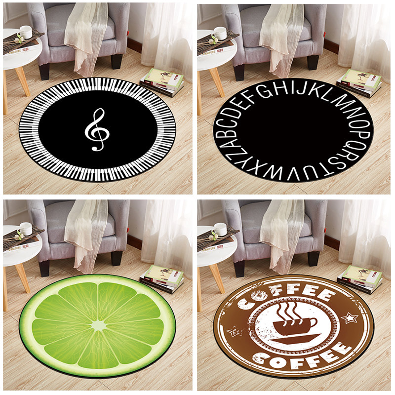 Round carpet Nordic ins wind living room bedroom bedside blanket modern simple hanging basket hanging chair computer chair mat