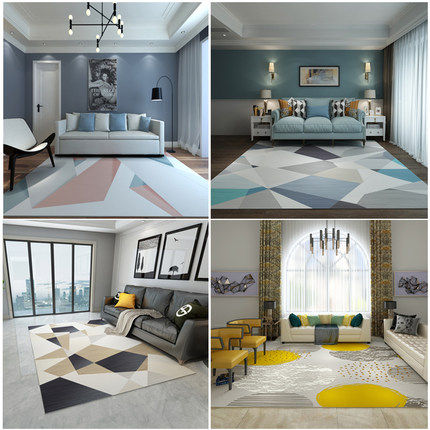 Nordic carpet living room simple modern sofa coffee table cushion bedroom full of cute room side blanket washable