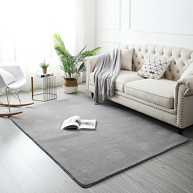 Thickened Nordic ins ultra soft suede tea table rug Living room Bedroom Bedroom bedside mat washable long fur full laid customization