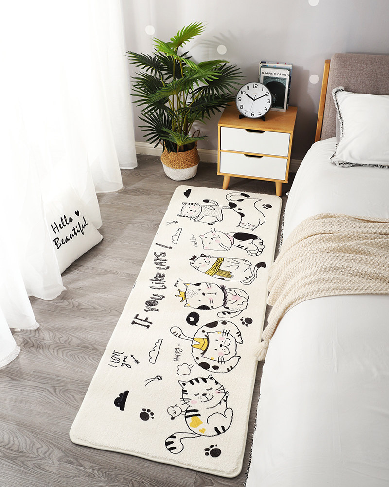 Thickened cartoon bedside blanket baby anti-fall mat bedroom living room bay window tatami children's card mat can be customized