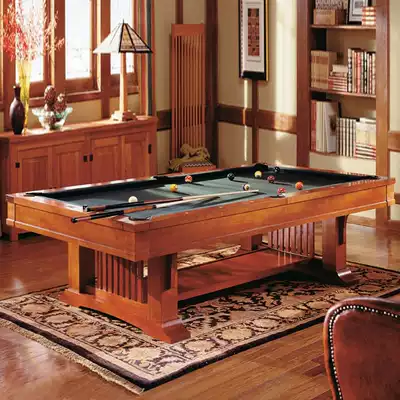 Billiard table home standard adult high-end villa clubhouse room two-in-one billiard table classic carving table