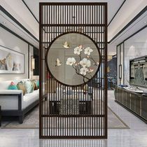 Solid wood Chinese screen partition Entrance living room Simple modern home bedroom occlusion Japanese grid grid grid customization