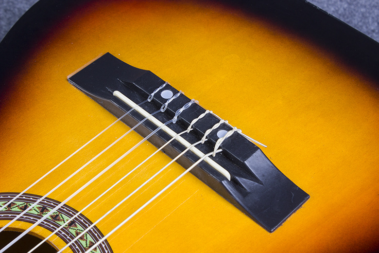 30 inch tròn cổ điển guitar trẻ em nhạc cụ người mới bắt đầu thực hành nhập guitar acoustic dây nylon jita màu hoàng hôn - Nhạc cụ phương Tây đàn guitar rosen g11