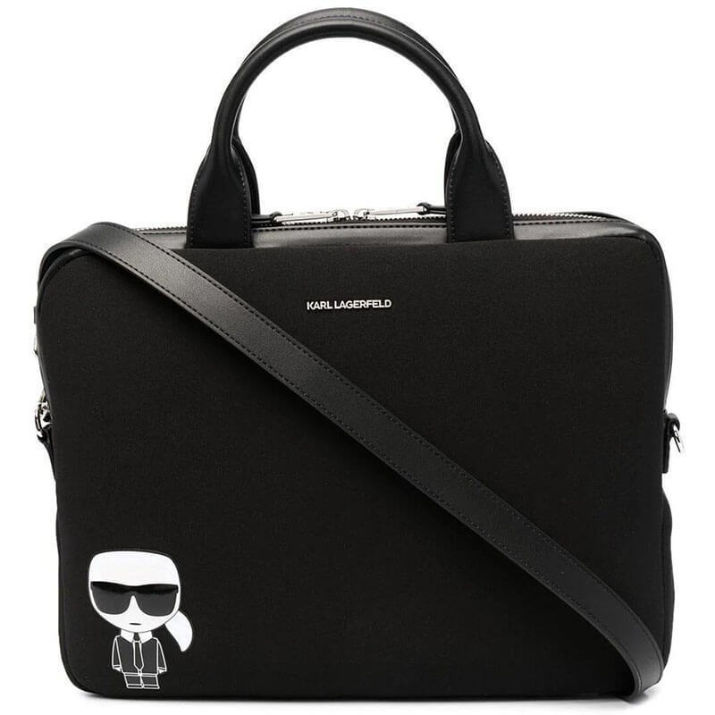 Authentic Karllagerfeld/Karl Lagerfeld Men's Black Square Zipper 14inch Computer Bag Handbag Authentic Karllagerfeld/Karl Lagerfeld Men's Black Square Zipper 14inch Computer Bag Handbag