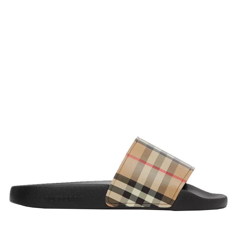 Burberry Burberry Summer Women's Streamlined Insole Vintage Plaid Casual Slippers