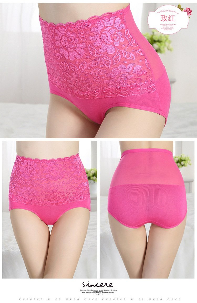 Sau sinh ren nữ gợi cảm Modal đồ lót bụng cotton modal eo cao tóm tắt kích thước lớn bán buôn quần lót nữ sinh