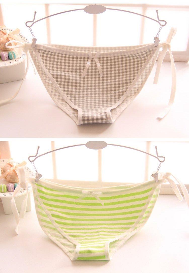 Thắt lưng thấp cô gái gợi cảm COS sọc béo lần Hatsune cotton quai nữ hoạt hình tam giác đồ lót bán buôn quan xi