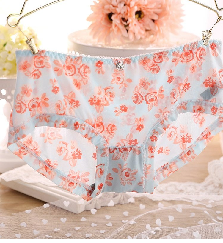 Băng lụa liền mạch eo thấp gợi cảm sữa lụa in ren cô gái quần lót thoáng khí phụ nữ bán buôn các mẫu đồ lót gợi cảm