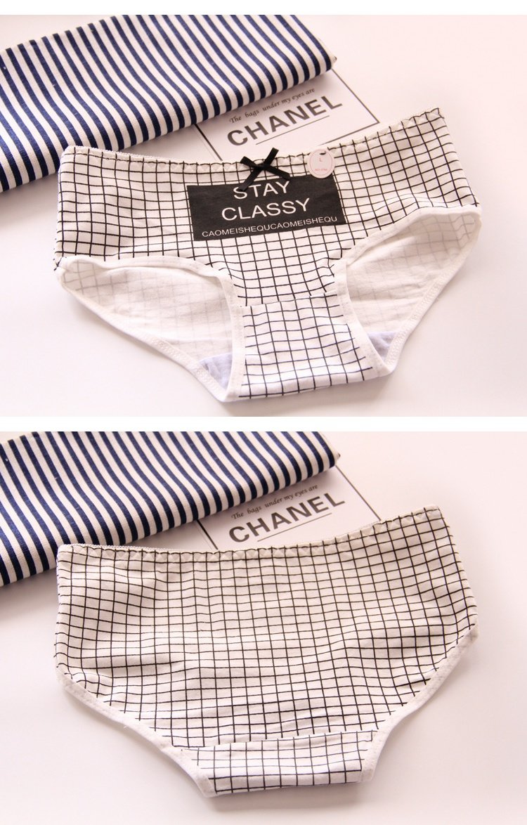 Phổ biến châu Âu và Mỹ Van BLACK đen trắng cotton thấp eo phụ nữ bán buôn đồ lót nữ bán buôn đồ lót nữ tam giác quần sip nam