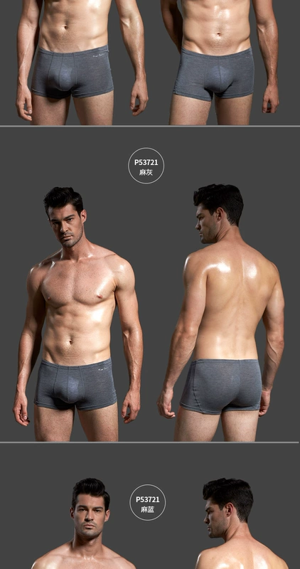 Pierre Cardin Modal Quần lót nam Boxer Quần lót Quần lót Quần hộp Hộp quà tặng set 3 quan sip nam