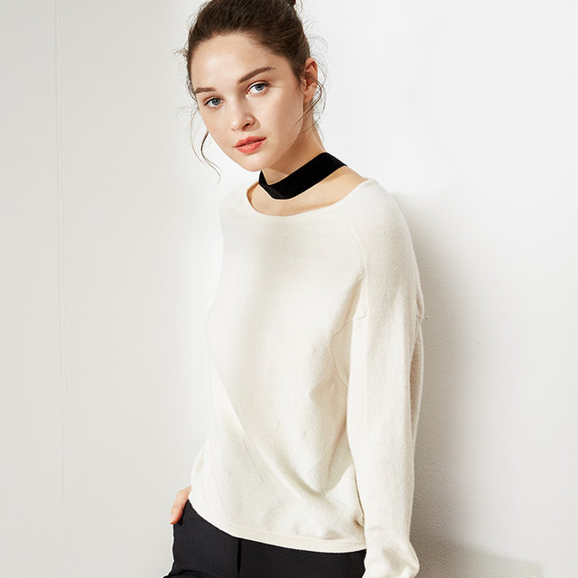 ເສື້ອຢືດ Cashmere ຄໍຮອບຮອບສໍາລັບແມ່ຍິງໃນດູໃບໄມ້ລົ່ນແລະລະດູຫນາວແບບໃຫມ່ແບບສົດໆ cashmere loose silhouette slim fit bottoming sweater pullover sweater