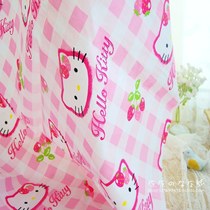 Pink hello kitty Hello kitty cotton cotton Childrens cartoon quilt cover Kaidi Cat sheets bedding handmade DIY