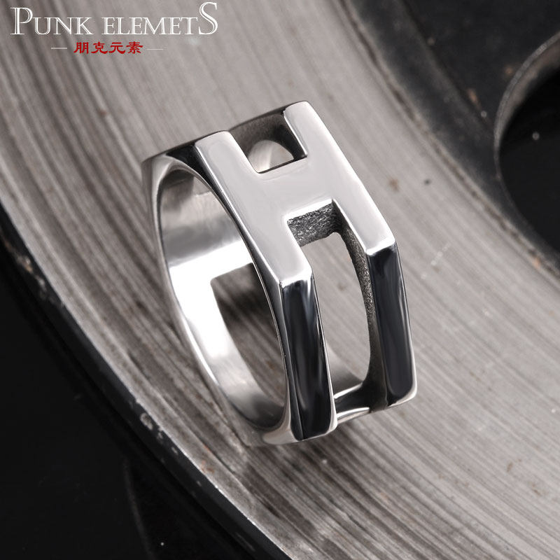 Bague homme PUNK ELEMENTS en Acier au titane - Ref 3086589 Image 4