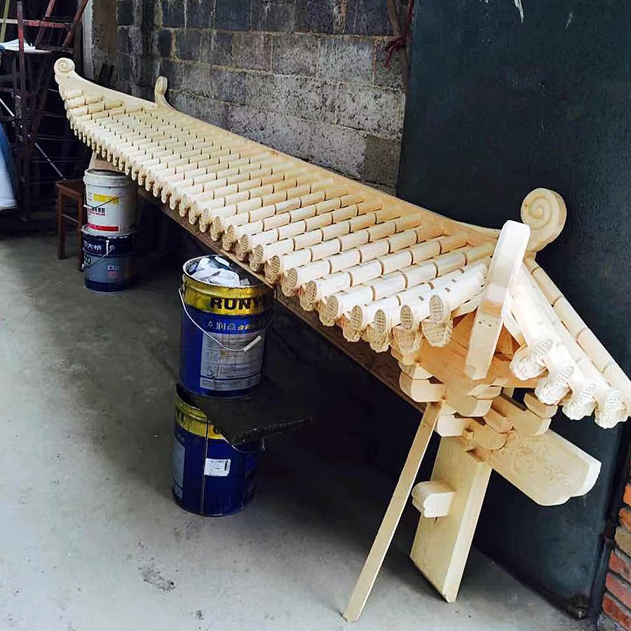 Dongyang solid wood eatery door head Chinese imitation antique wood carving flying eatery Qiaojiaojiu Arch Door Building Plaque Ancient construction decoration Customized