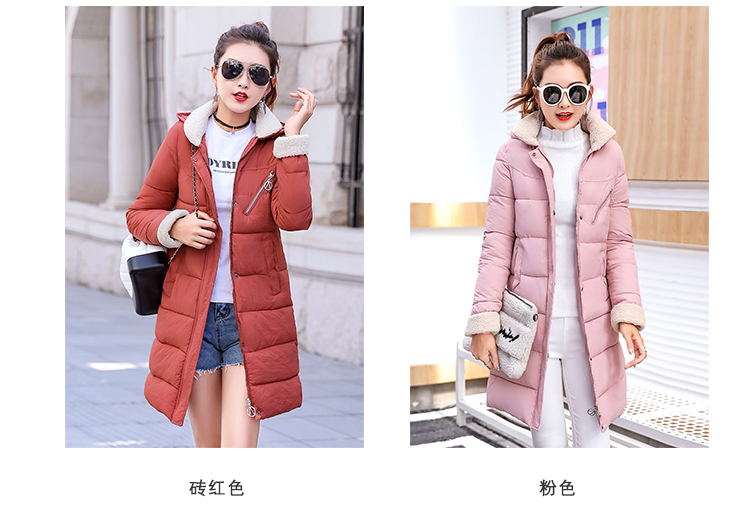 Áo cotton mùa đông 袄 nữ 2018 mới chống mùa phiên bản Hàn Quốc rộng rãi với áo khoác cotton dài cỡ lớn dày áo khoác mùa đông áo đại hàn nữ