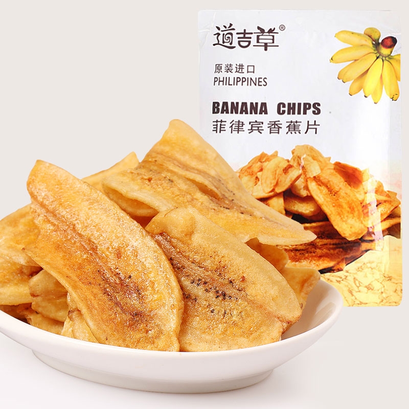 Dauji Grass Philippine Banana Slices 60g Combined Import Banyana Casual Snacks Wholesale Dried Fruit Crispy Flakes