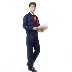 Mei Annu mùa thu mới áo dài tay phù hợp với nam giới và phụ nữ Hải quân nhà máy màu xám xanh xưởng bảo hiểm kho vận