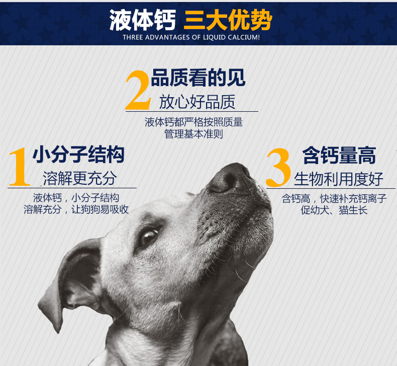 Remi chất lỏng cao canxi pet dog canxi viên teddy lông vàng hơn gấu con chó mèo bột canxi lớn chó xương canxi sức khỏe - Cat / Dog Health bổ sung sữa bột cho mèo con