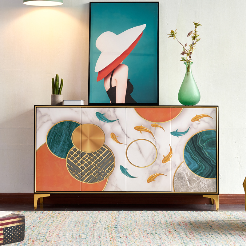 Entrance is facing the door porch cabinet home door shoe cabinet modern light luxury living room corridor decoration cabinet locker sideboard