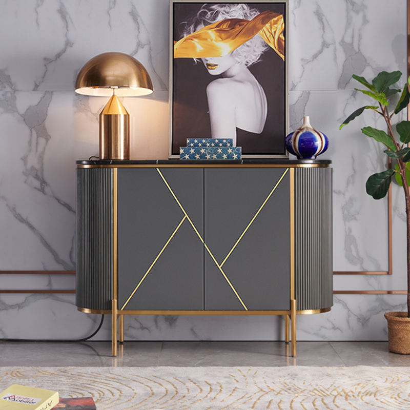 Light luxury porch cabinet simple shoe cabinet home dining room side bucket cabinet marble foyer wall decoration partition storage cabinet