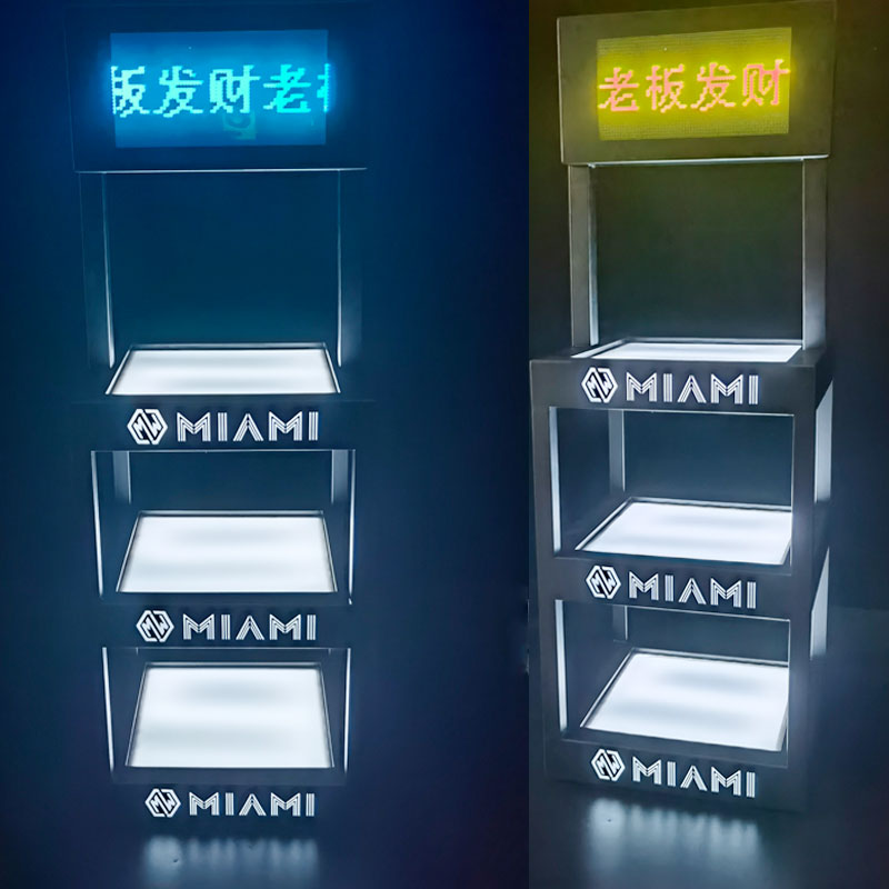 Bar Luminous Fruit Pan Ktv Nightclub Creative Luxury Large Multilayer Metal Stainless Steel Frame Upscale Custom Cup Holder