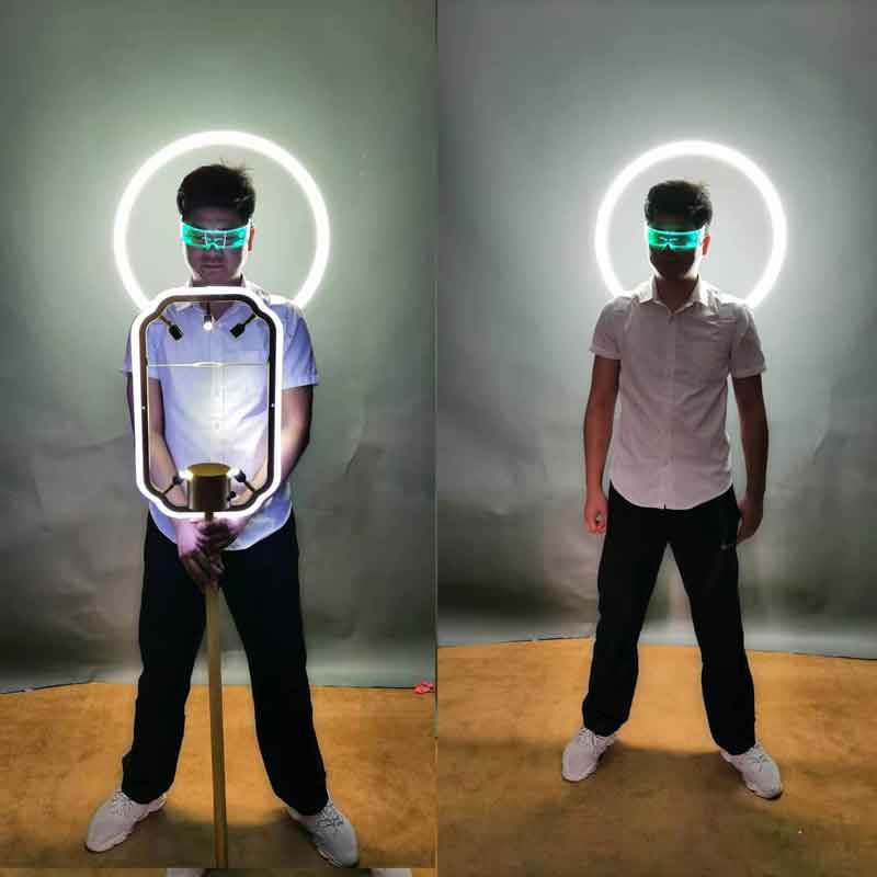 Bar KTVLED Luminous Shoulder Bag Halo Atmosphere Props Out Wine Show Wine Theist Portable Luminous Ring Aperture