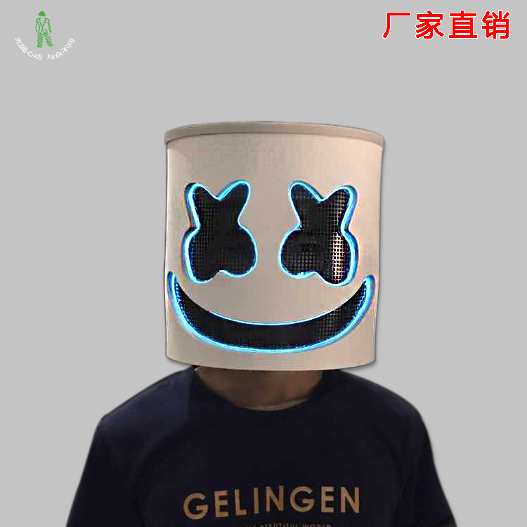 Top 100 DJ Music Festival Top 100 DJ Headgear Hard hat mask Marshmallow headgear Hard hat Bar Nightclub luminous glasses