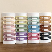 ins彩色圆润不伤发夹子女侧边刘海发夹2023年新款网红发卡头饰女