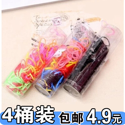 Girl Baby Black Disposable Small Leather Fascia Child Zhair Hair Ring Black Leather Fascia High Elasticity Does Not Hurt Girl