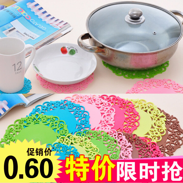 Home Cup Mat Table Heat Insulation Table Mat Soup Bowl Mat Large Anti Burn Thickened Silicone Cutlery Dinner Plate Mat