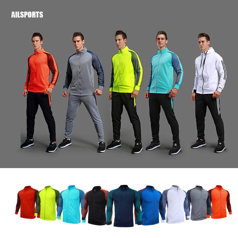 Autumn Winter New Long Sleeve Football Training Suit Jacket Suit for men and women Custom football clothes Children's jersey bunches