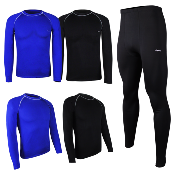 Football thickening tights Long sleeves Men's basketball sports T-shirt Velveted and thickened fitness clothes Sportswear