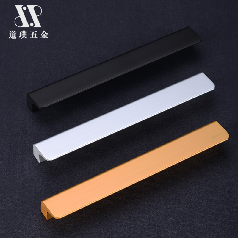 Overall cabinet door handle minimalist drawers modern minimalist High-end Wardrobe Super Long Nordic Light Lavish Cabinet Door Silver Small Handle