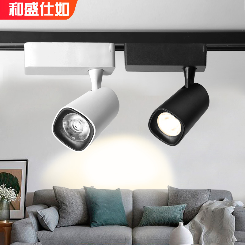 and Shengshi such as LED track light clothing store spotlight 12w20w30w brief background wall exhibition hall COB rail light