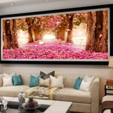 5D Diamond Painting 2021 Новая гостиная полная бриллиантовая вишня золото