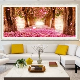 5D Diamond Painting 2021 Новая гостиная полная бриллиантовая вишня золото