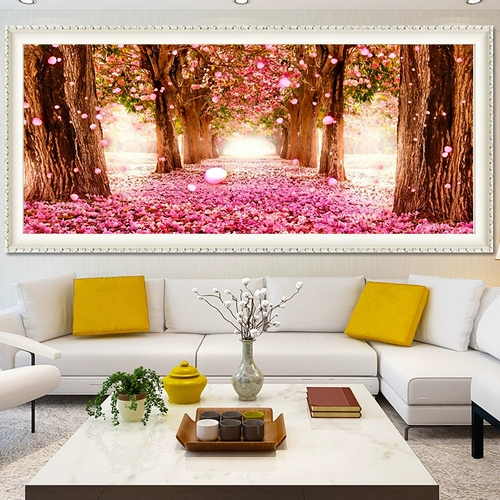 5D Diamond Painting 2021 Новая гостиная полная бриллиантовая вишня золото