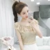Áo sơ mi ren che bụng nữ siêu mỏng mùa hè 2019 ngọt ngào và mỏng manh, áo sơ mi ren che bụng, áo sơ mi nhỏ kiểu tây, áo voan không tay - Áo sơ mi chiffon ren Áo sơ mi chiffon ren