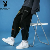 Playboy, утепленные демисезонные джинсы с начесом, мужские трендовые повседневные брюки для отдыха, штаны